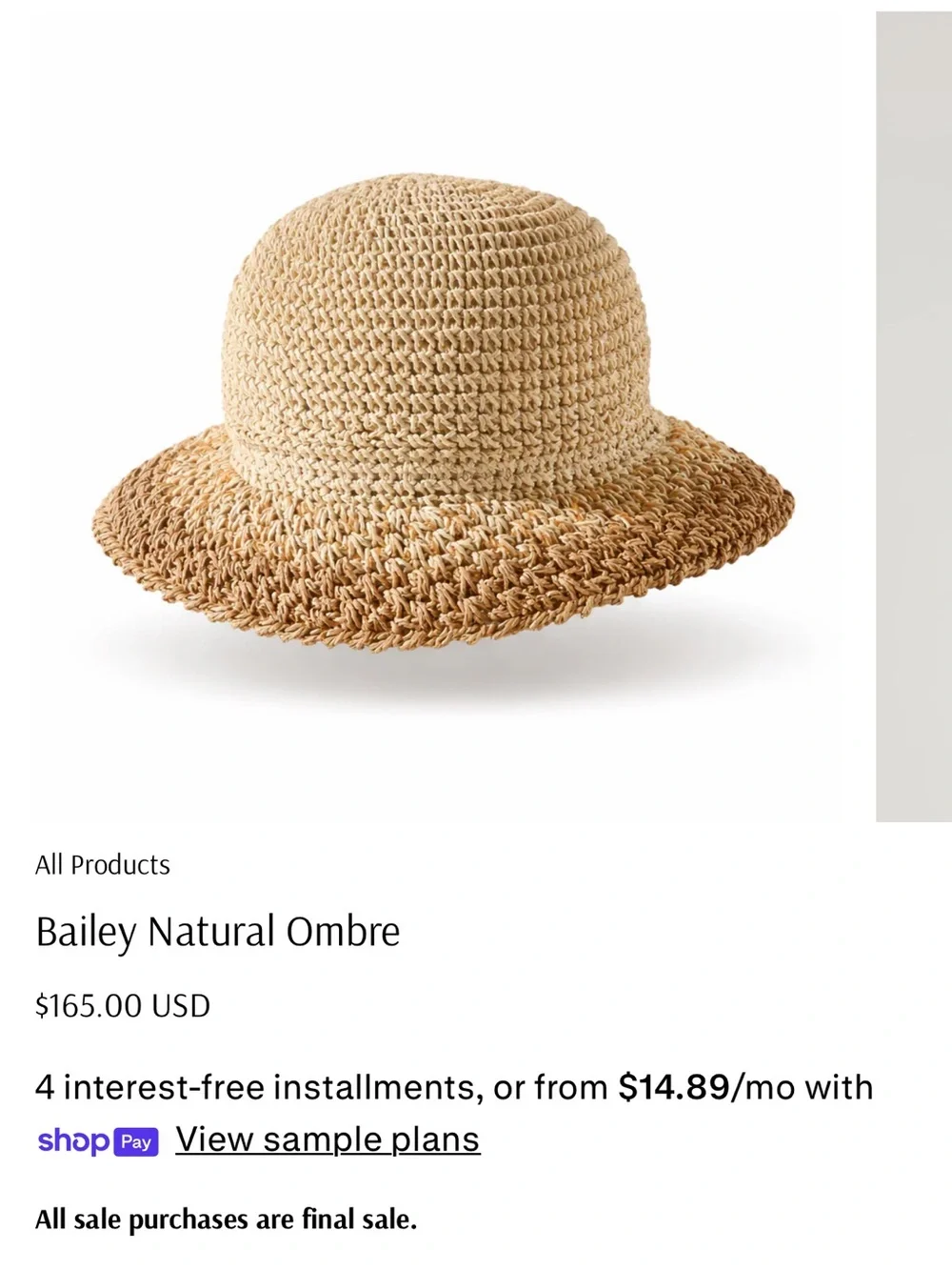 Eugenia Kim Two-Tone Crochet Bucket Hat - Beige & Brown